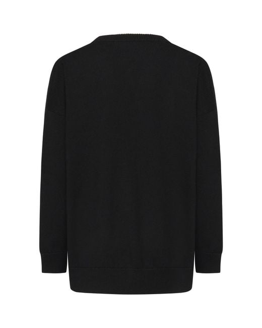 Dolce & Gabbana Black Dg Logo Embroidered Knitted Cardigan