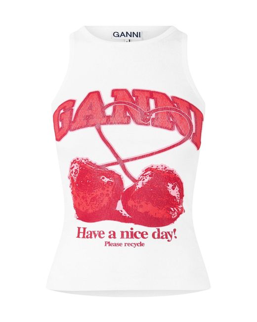 Ganni Pink Cherry Vest