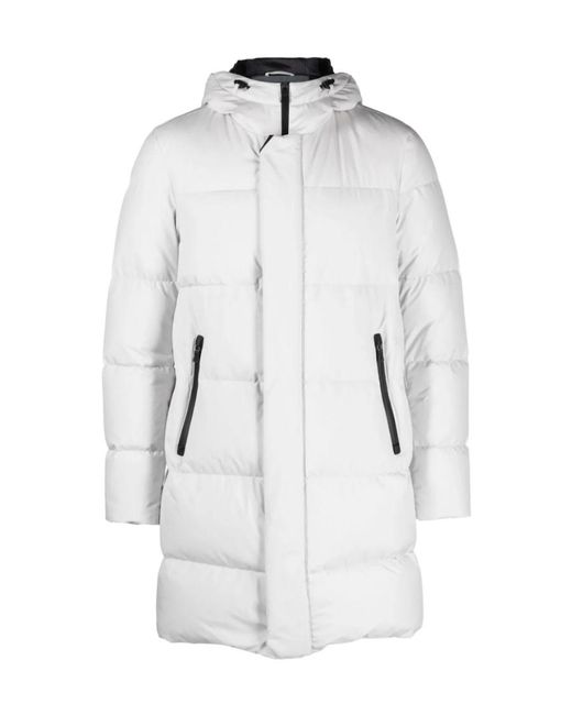 Herno White Hooded Puffer Jacket for men