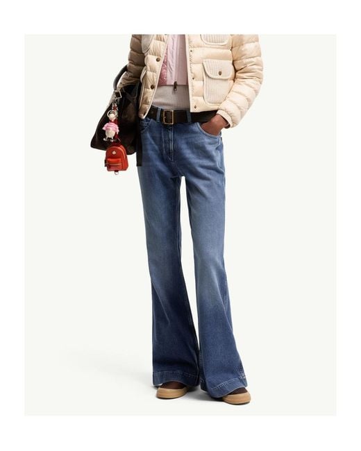 Moncler Blue Flared Leg Jeans