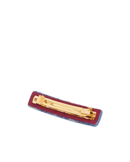 Etro Blue Rectangular Hair Clip