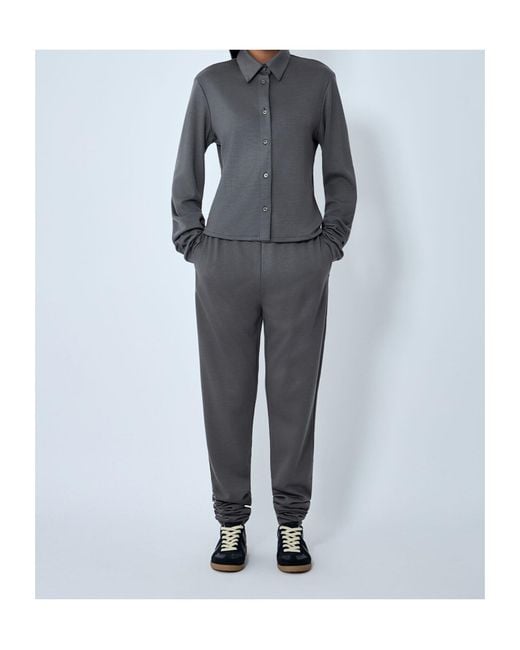 Rier Gray Elasticated Knit Pants