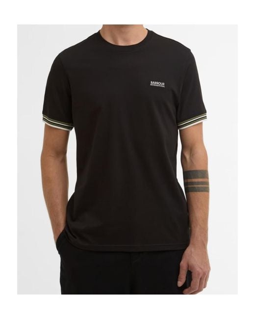 Barbour Black Logo Short-Sleeved T-Shirt for men