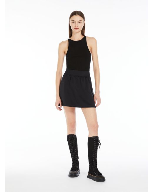 Max Mara Black Crewneck Sleeveless Top