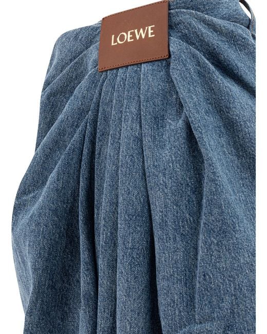 Loewe Blue Draped Jeans