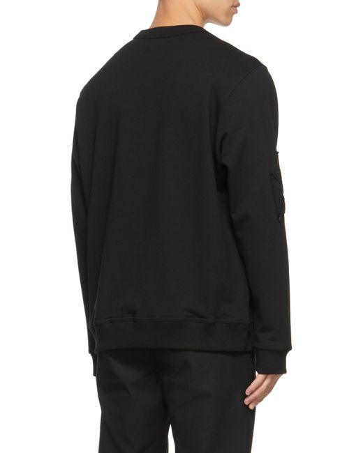 Burberry Black Letter-Graphic Cotton Sweatshirt for men