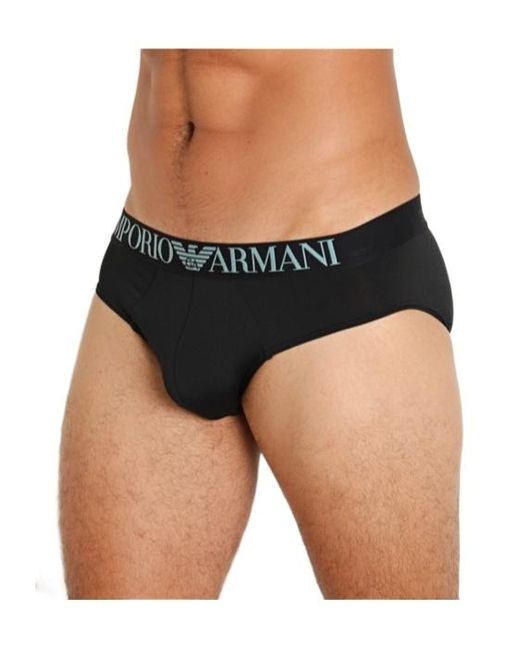 Emporio Armani Black Logo Underwear for men