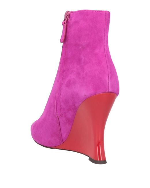 Tory Burch Pink Casual Suede Ankle Boots