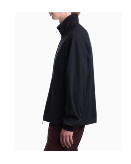Emporio Armani Blue Raglan-Sleeve Zip-Up Sweatshirt for men
