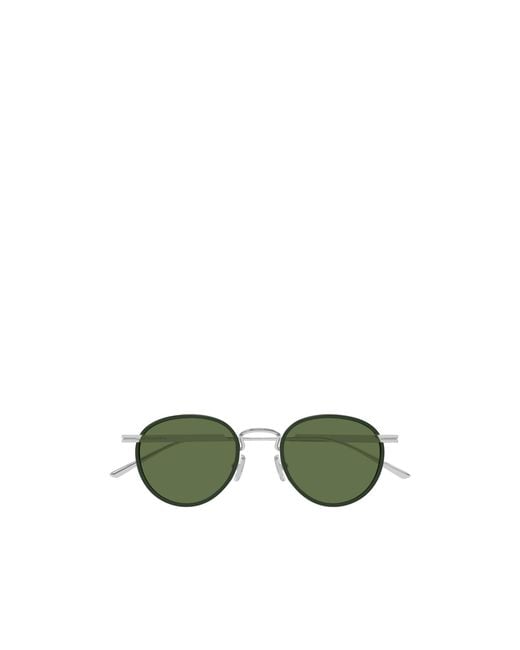 Bottega Veneta Green Eyewear Round Frame Sunglasses for men