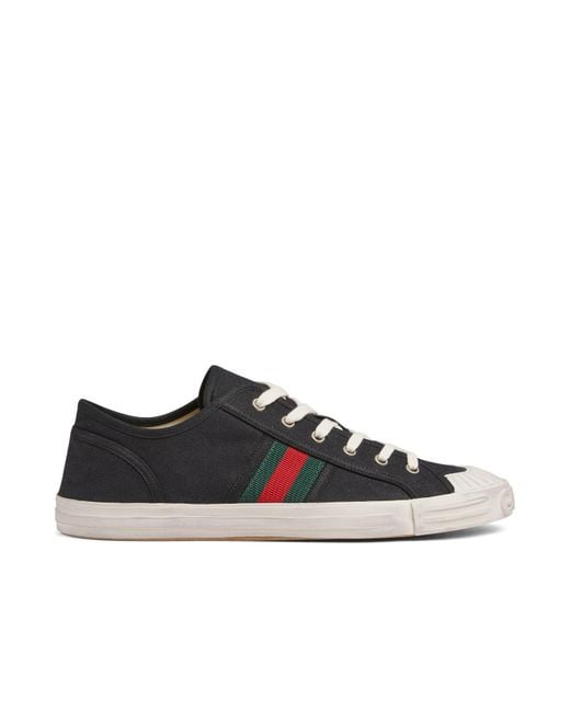 Gucci Black Ribbon Logo Sneakers for men