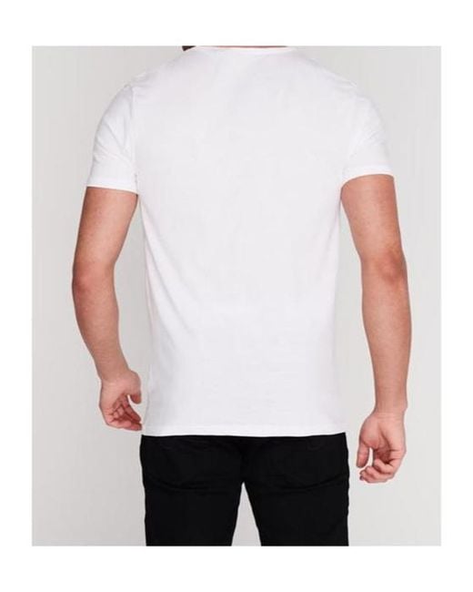 Paul Smith White Logo Crew Neck T-Shirt for men