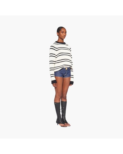 Miu Miu White Cotton And Cashmere Sweater