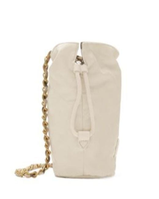 Burberry Natural Logo Patch Quilted Bucket Bag