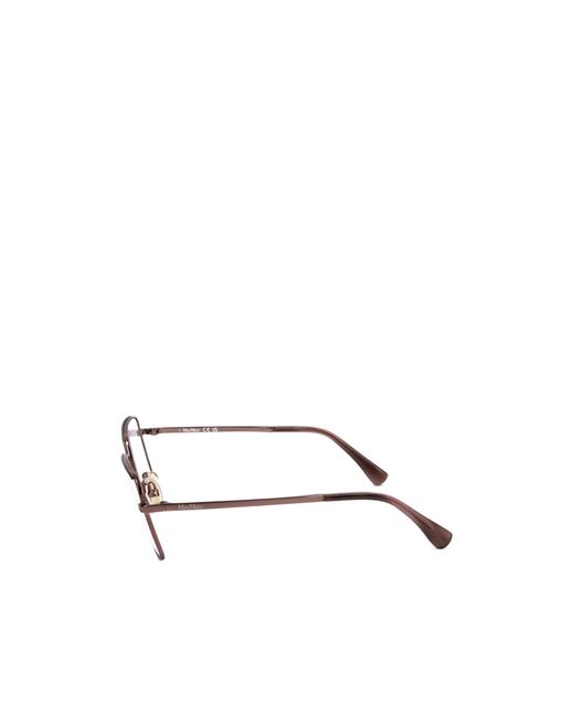 Max Mara White Rectangle Frame Glasses