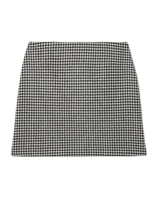 Blazé Milano Gray Houndstooth Wool Mini Skirt