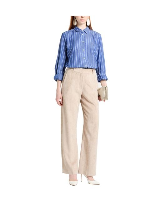 Brunello Cucinelli Natural Versatile Solid Casual Trousers