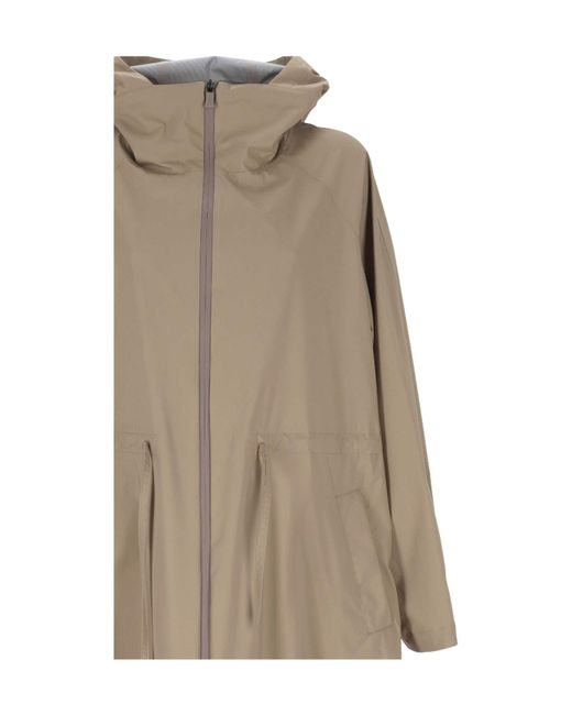Herno Natural Drawstring-Waist Hooded Coat