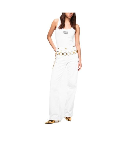 Versace Metallic Solid Color Belt