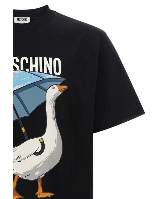 Moschino Black 'Goose' T-Shirt for men