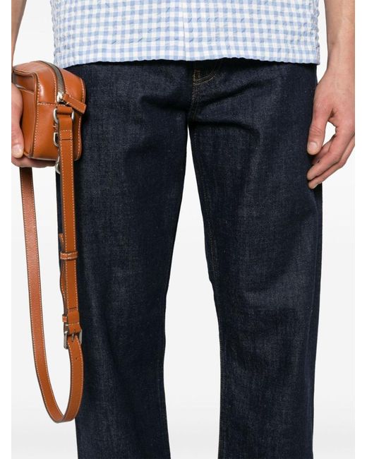 sunflower Blue Logo Patch Straight-Leg Jeans for men