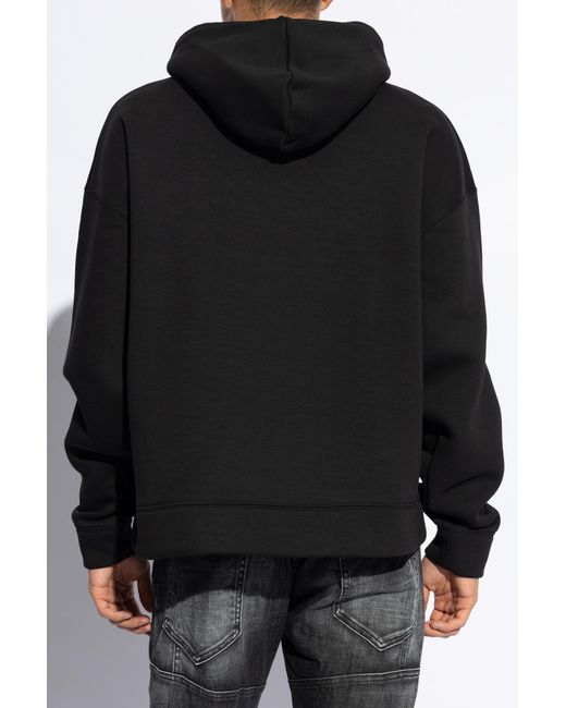 DSquared² Black Logo Detailed Drawstring Hoodie for men