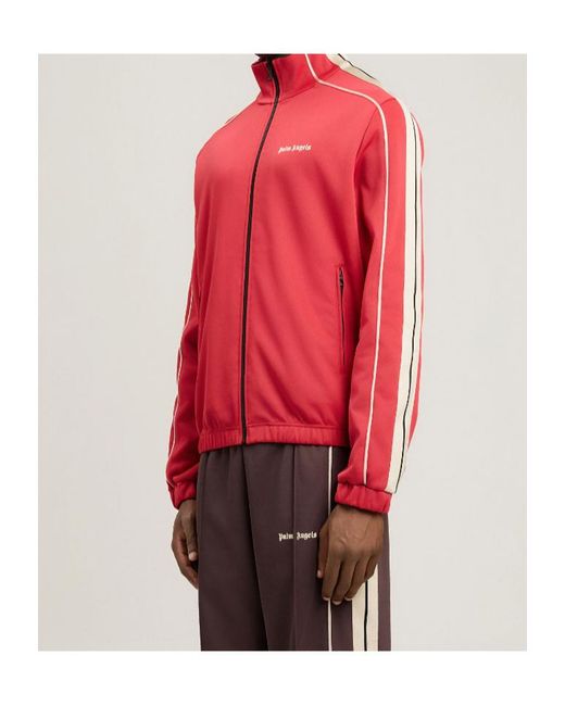 Palm Angels Red Zipped Logo Jacket for men