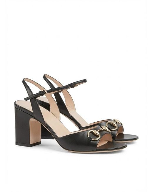 Gucci Metallic Horsebit Detailed Sandals