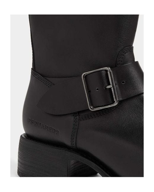 DSquared² Black Harley Biker Boots
