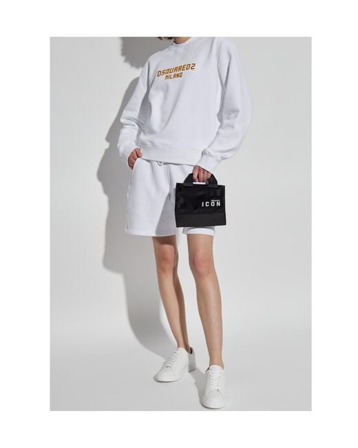 DSquared² Blue Logo Detailed Drawstring Shorts
