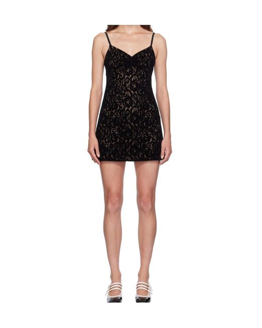Moschino Black Cotton-Blend Lace Dress