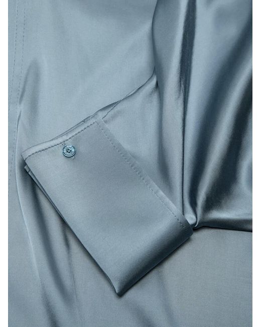 Acne Blue Satin Tunic Dress