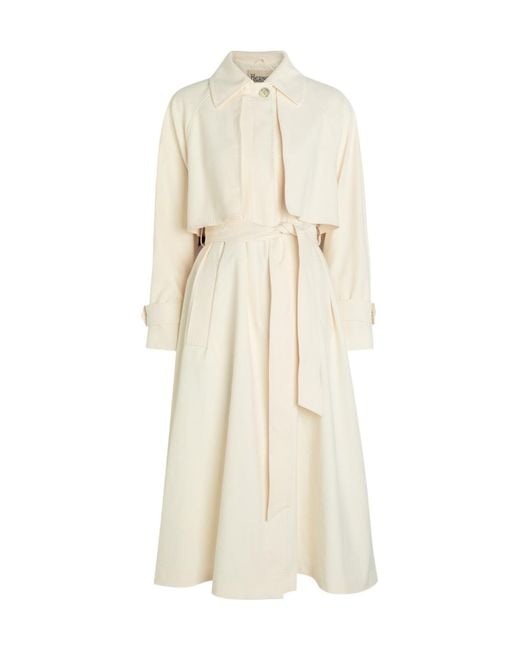 Herno Natural Belted Woven Trench Coat