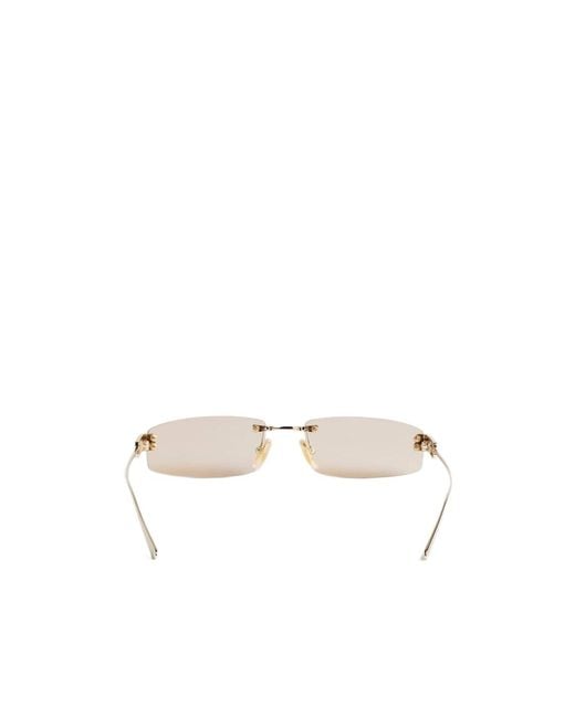 Balenciaga White Gossip S Rectangular Sunglasses for men