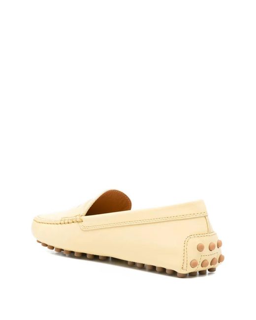 Tod's Natural Penny-Strap Leather Loafers