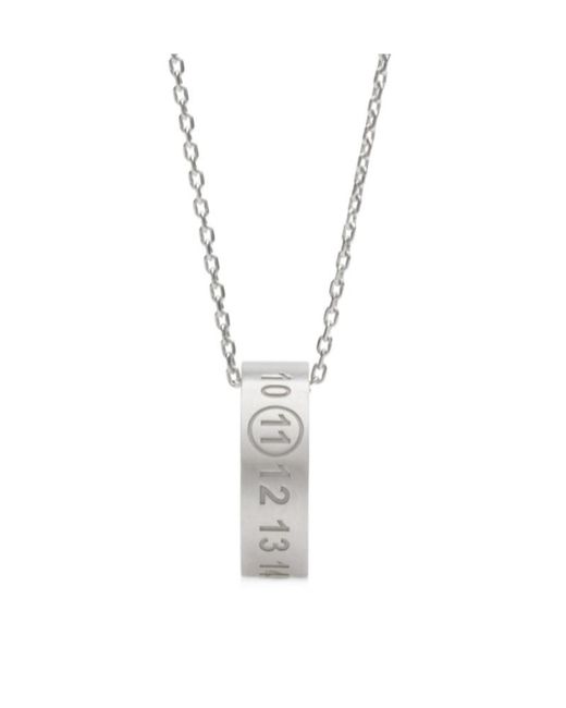 Maison Margiela Metallic Number Reference Necklace for men