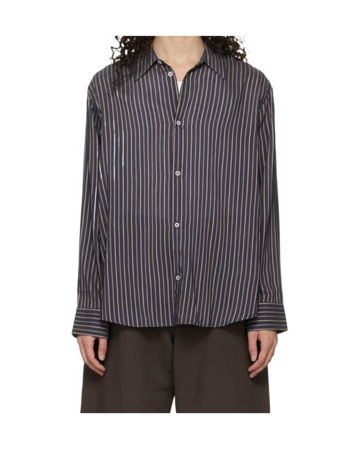 Studio Nicholson Gray Striped Button Shirt for men