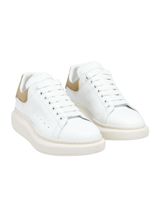 McQueen White Oversized Lace-Up Sneakers for men