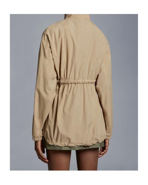 Moncler Natural Iadi Logo Patch Drawstring Jacket