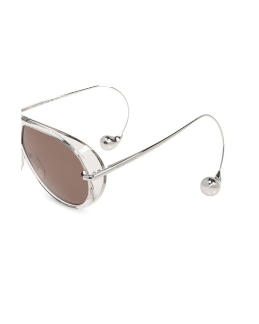 Bottega Veneta Pink Drop Aviator Sunglasses