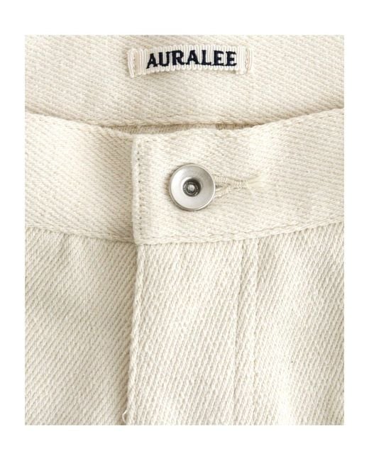 Auralee White Wide-Leg Jeans for men