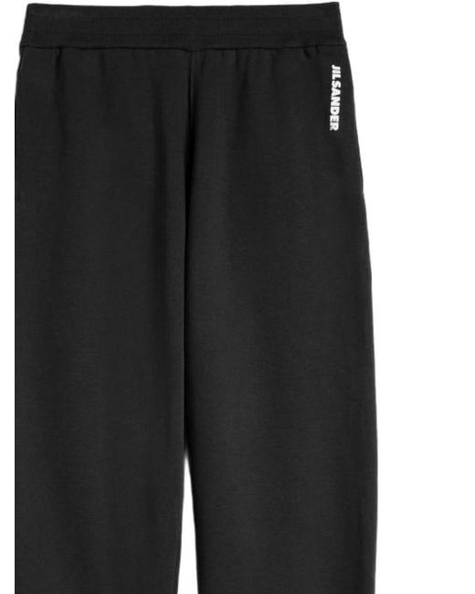 Jil Sander Black Elastic-Waist Athletic Pants for men