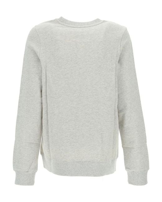 A.P.C. Gray Logo-Print Crewneck Sweater