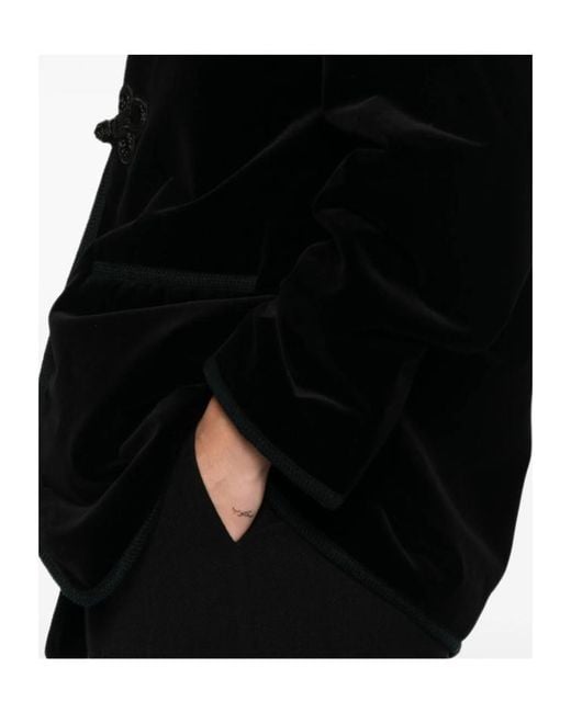 Soeur Black Lutetia Frog-Fastening Coat