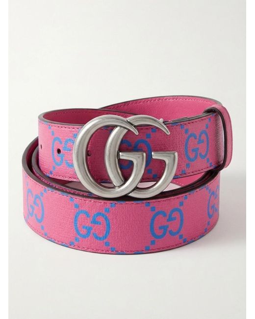 Gucci Pink Gg Marmont Wide Belt for men