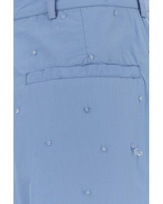 GIUSEPPE DI MORABITO Blue Embellished Wide-Leg Pants