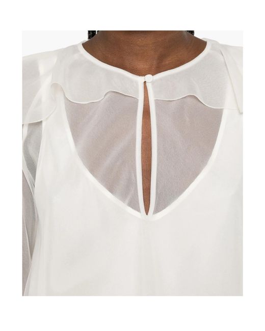 Forte_forte White Ruffled Blouse