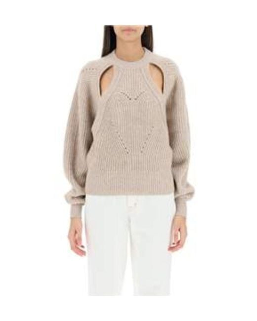 Isabel Marant Natural Palma Cashmere Open Back Sweater