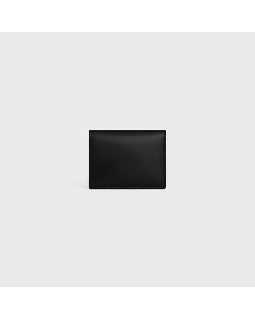 Céline Black Bi-Fold Card Holder Triomphe