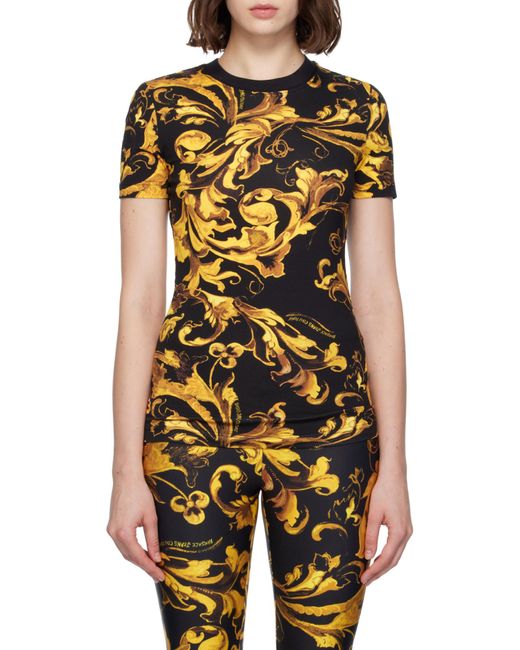 Versace Jeans Yellow All-Over Print T-Shirt